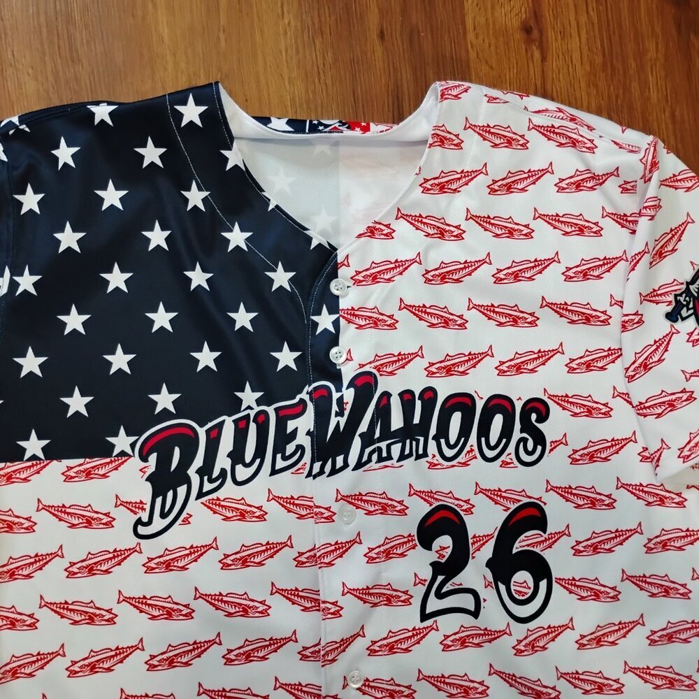 Wilson Pensacola Blue Wahoos Papi Pala Jersey Autographed